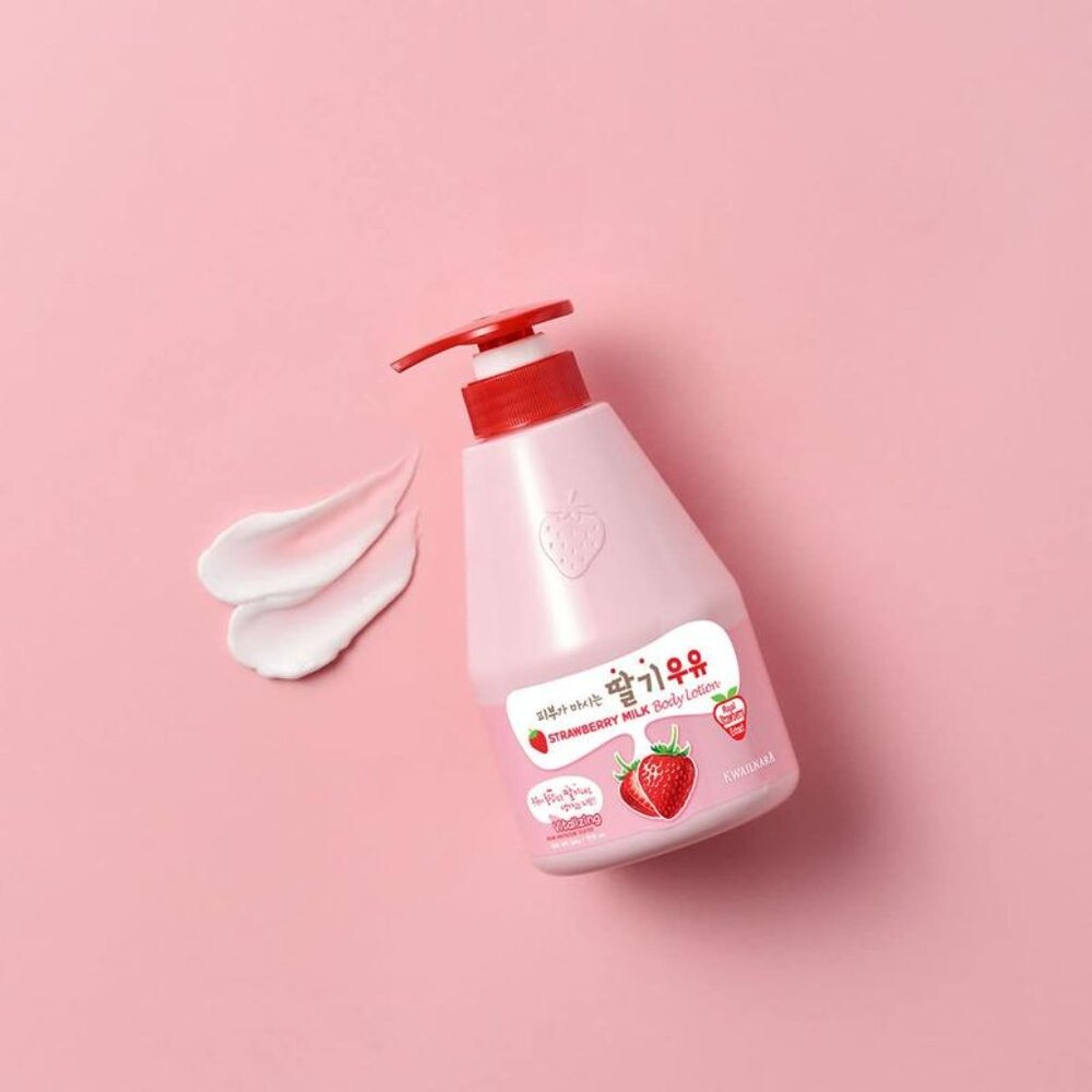 WELCOS KWAILNARA Strawberry Milk or Peach Body Lotion Korean Deep Hydration - Picture 7 of 10